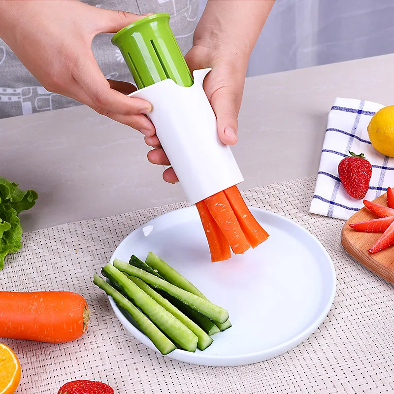 

Cutting Tool for Dropshipping K1376 D Kitchen Cucumber Divider Strawberry Carrot Slicer Splitter Gadget, As photo