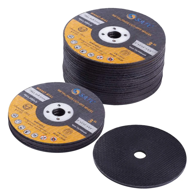 1000 Pcs 3" 75mm Mini Cutting Grinding Disc For Mini Angle Grinders