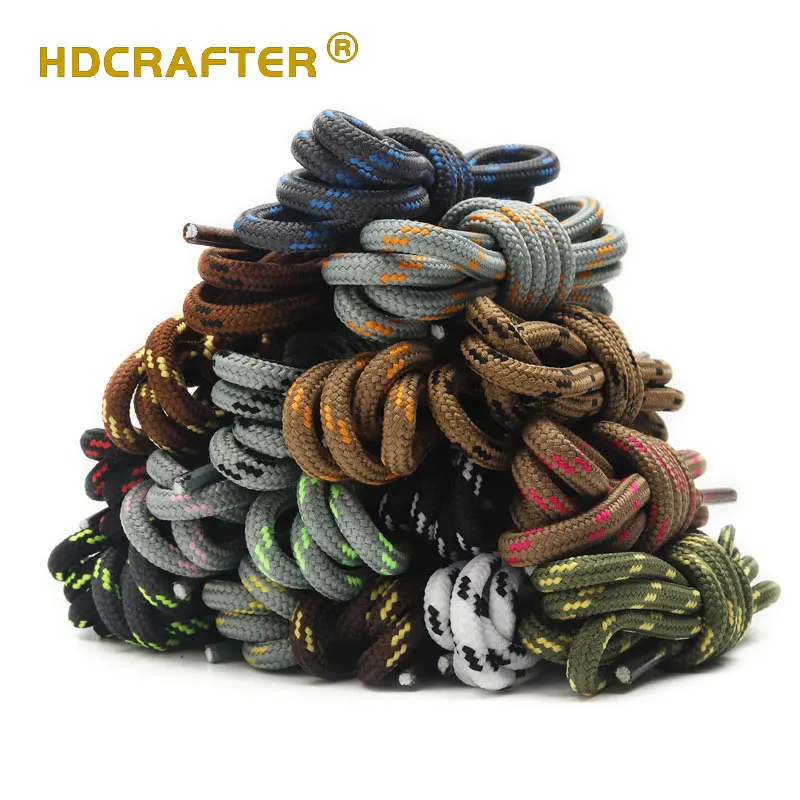 

HDCRAFTER Outdoor Sport Casual Shoelaces Round Shoelace Hiking Shoe Laces Rope Shoe Laces Sneakers Boot Shoelaces Strings, Picture color