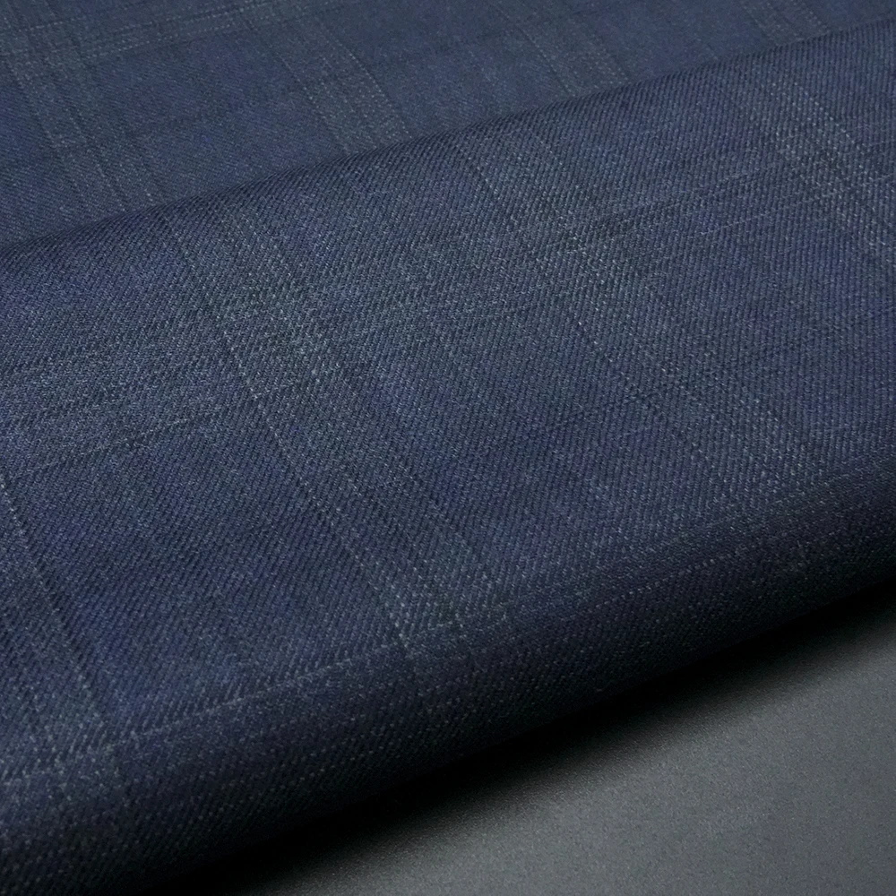 Classic RTS 70%W 30%P Wool Polyester Blend Fabric for Men's Suits Yarn-Dyed Worsted Merino Wool for Jackets