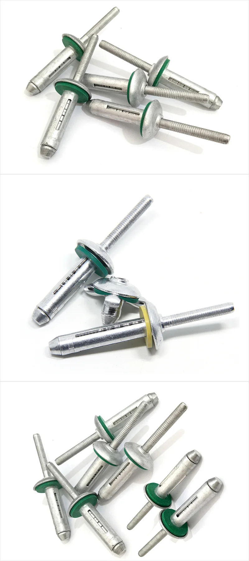 Aluminum 5056 Stainless steel Waterproof Trifold pop rivets with washer
