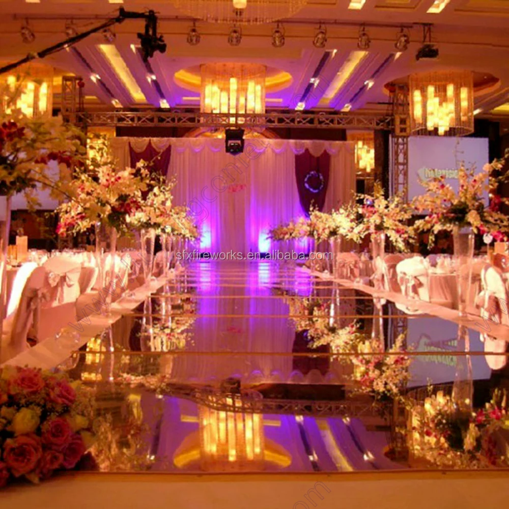 Mariage Aisle Runner Mirrored Pvc Walkway Width Stage Decoration Miroir