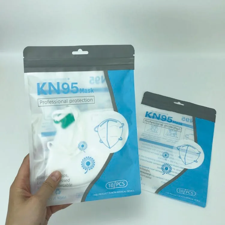 Plastic Ziplock Packaging Bag For Disposable Surgical Kn95 N95 Face
