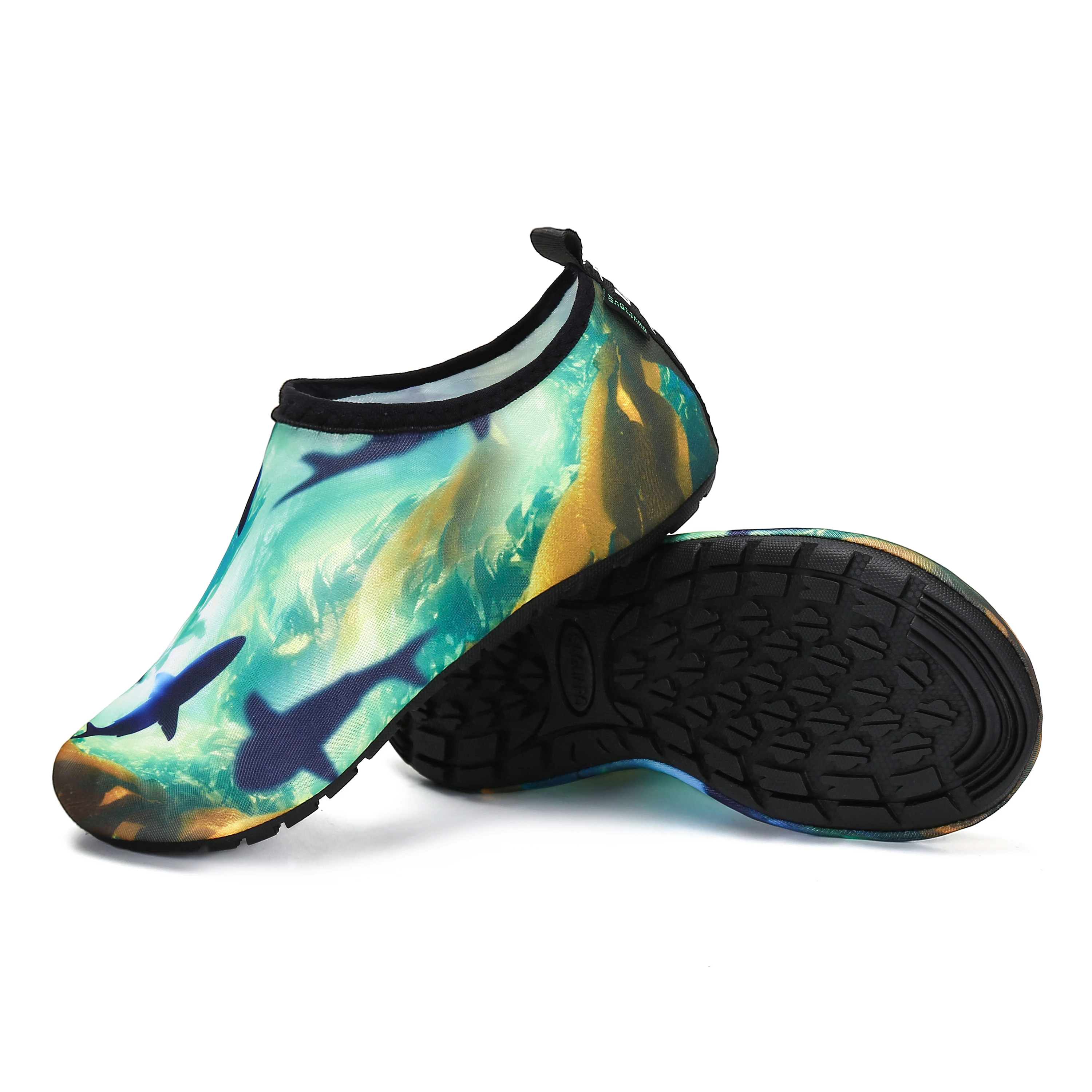 

Wholesale Stock Unisex Thin-Soled Print Yoga Beach Swimming Shoes for Men Women Kids