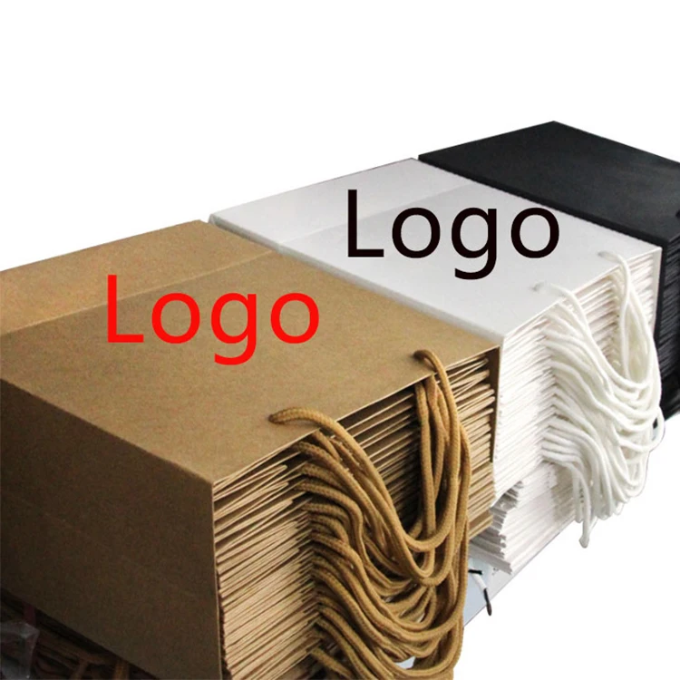 

Custom printed ECO-Friendly Gift Advertising Kraft Takeaway Coffee Packaging Portable Clothing Paper Bag sacs emballage carton