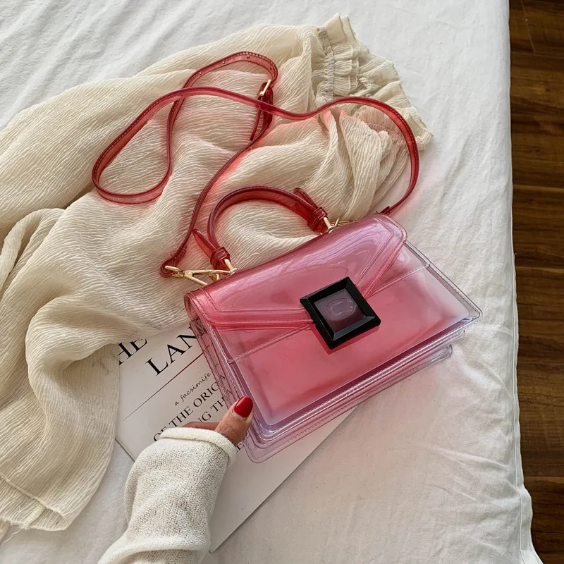 

BM9155 2020 New Fashionable Style Ladies Handbag Transparent Pvc Jelly Shoulder Hand Bag Women jelly candy purse