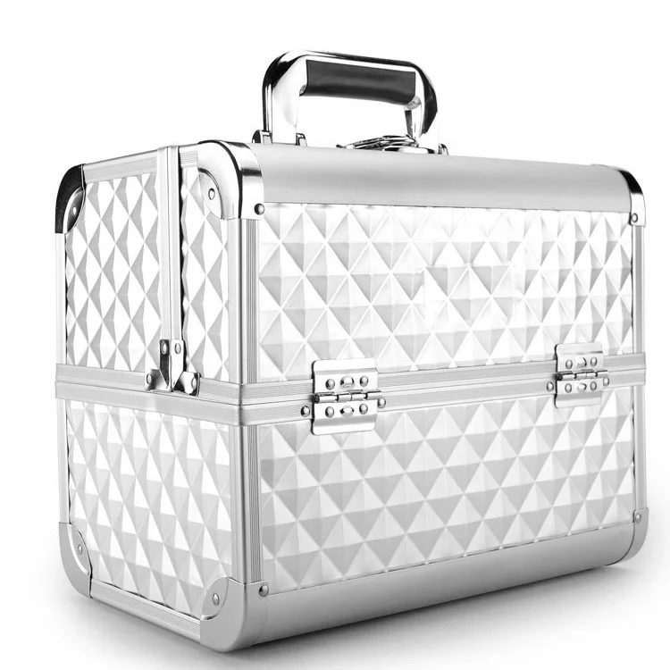 

Professional 13inch Large Portable 6 Tier Trays Makeup train Cosmetic Case Carrier