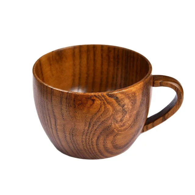 

Wooden Coffee Cup Milk Cup Jujube Wood Handle Drinking cup