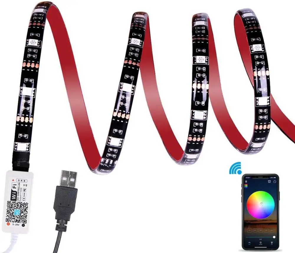 Tuya WiFi LED Strips Lights IP65 Waterproof Smart Rope Lights RGB 5050 Color Changing  Voice Control Compatible with Alexa