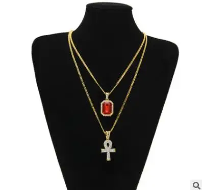 

Ice out hip hop zircon and cross pendant hip hop pendant men's charm necklace jewelry, Gold,silver,black