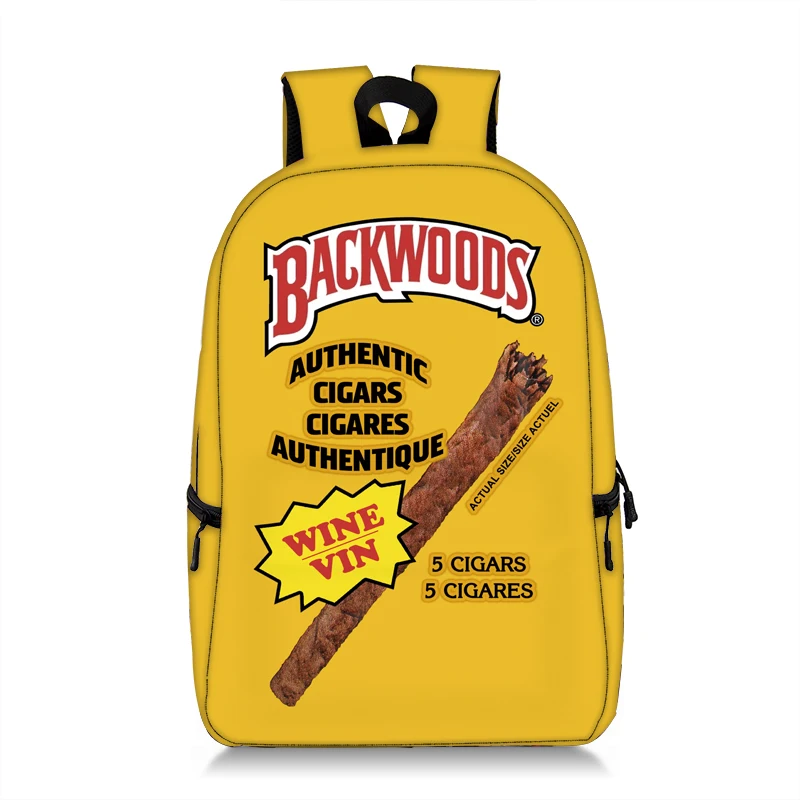 

Hot selling wholesale backwoods cigars 3D digital color print waterproof school student backwoods backpack