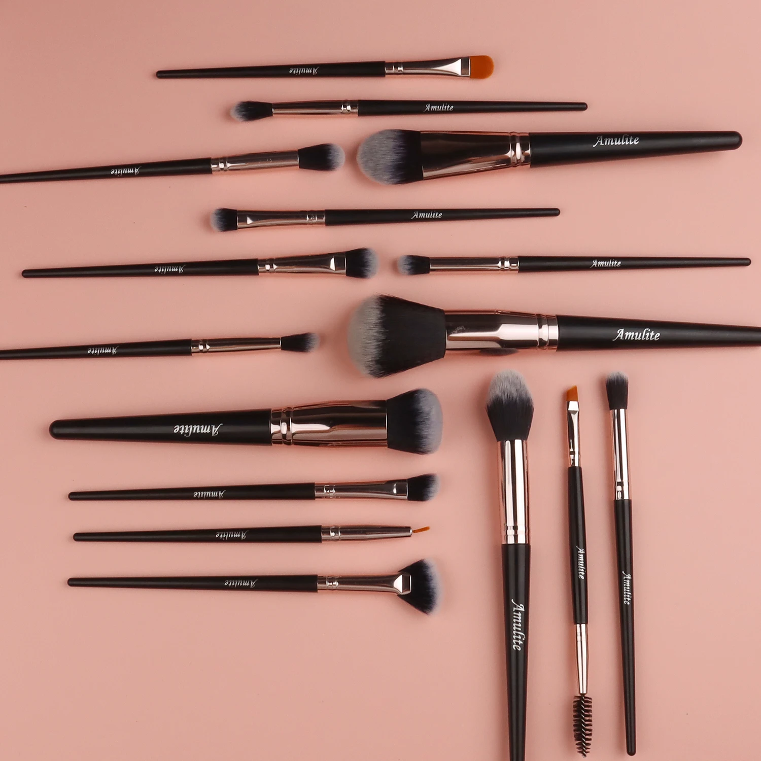 

Hot Selling Black 16PCS Cosmetic Brush Professional Vegan Luxury Makeup Brush Set