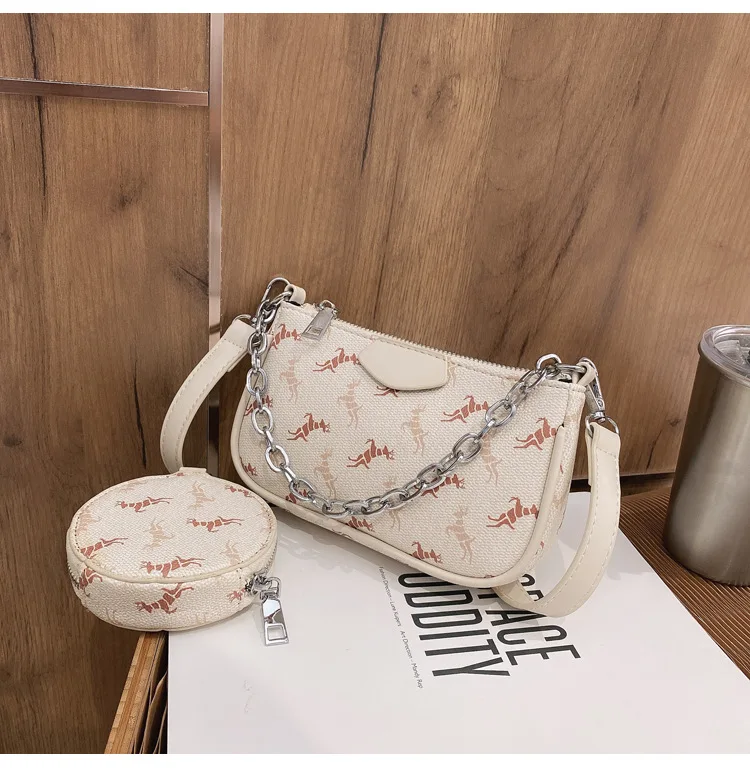 

2021 Textured Korean cartoon designer bag ladies 3 in 1 chain shoulder colorful summer brand handbags women hand bag