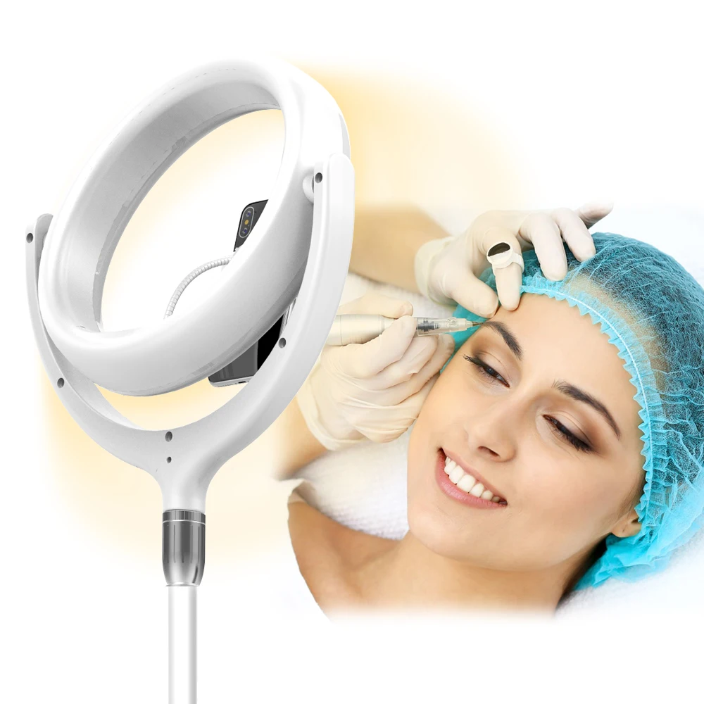 

12 inch selfie ring light and stand custom logo, Black / white