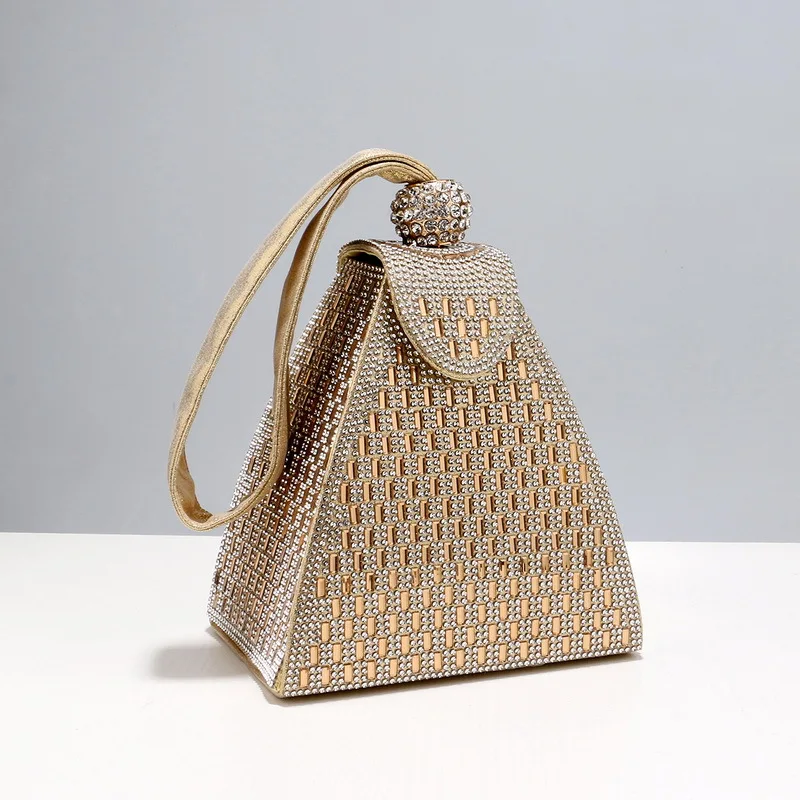 

New Triangle Party Bags Evening Purse Luxury Rhinestone Women Bags Clutches and Evening Bags Ladies