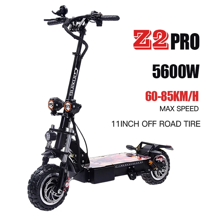 

European warehouse 60v 3200w 5600w 80km/h wide wheel fastest high speed electric scooter dual motor
