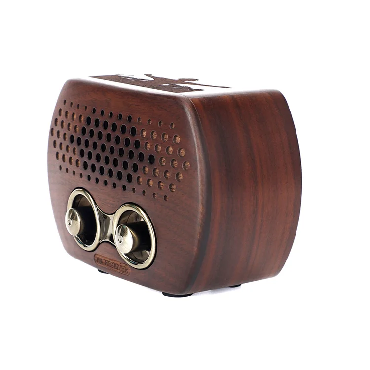 

Retro Audio Music Player Wooden Powerful Sound Portable Travel Speaker Wireless Mini Speaker