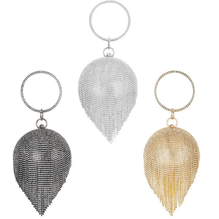 

Dossen Bags China Manufacturer Evening Bag Ball Clutch Bag, Gold and silver