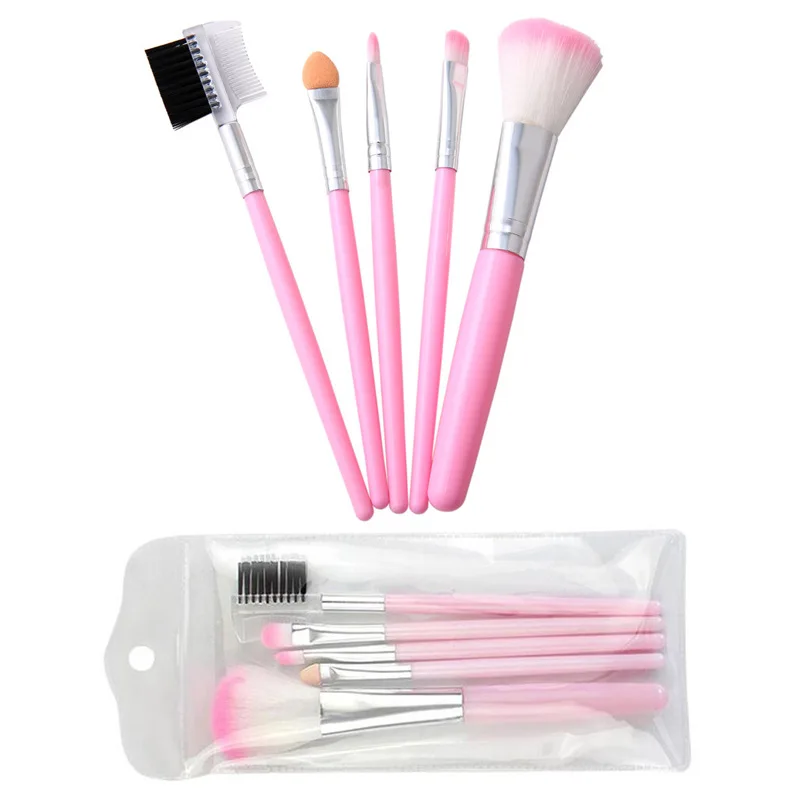 

5 makeup brush set beginner makeup tool universal set, Pink