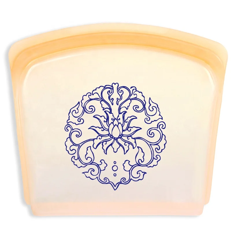 

BPA-Free 100% Food-grade Silicone Food Storage Bag Reusable Pet Food Sack, Light green, light blue, light pink, light gold, transparent or custom