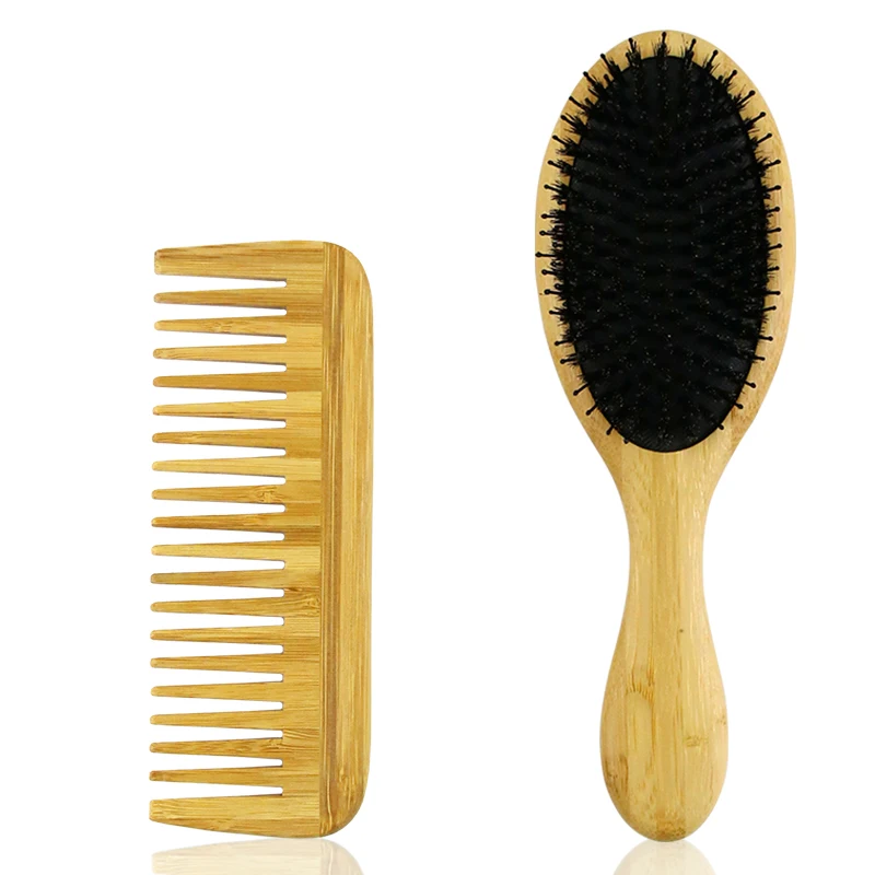 

new design bamboo paddle hair brush and comb, Customized color