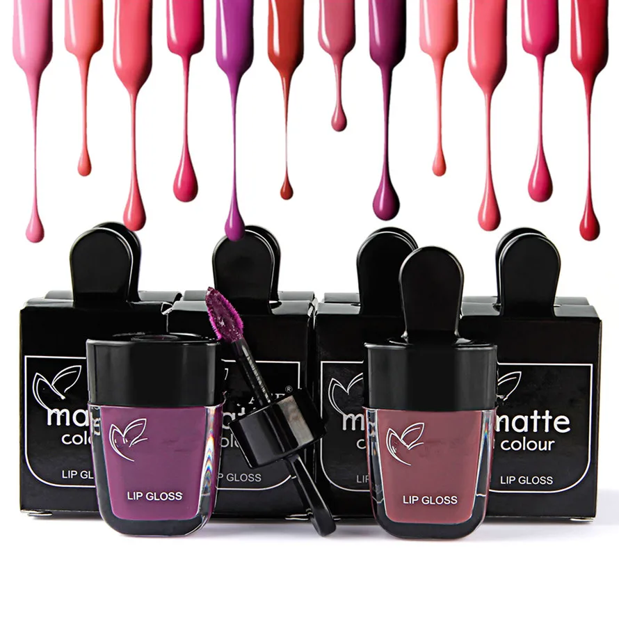 

Ready to ship customized 12 colors lip gloss velvet matte liquid lipstick whole sale lip gloss