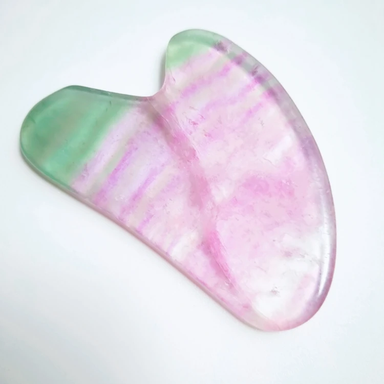

Amazon hot sale 100% natural fluorite gua sha jade roller for facial and neck