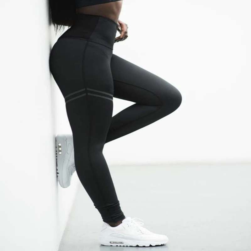 

2021 OEM Multicolor Women Stripe Yoga new leggings High Waisted, Black/ blue/ red