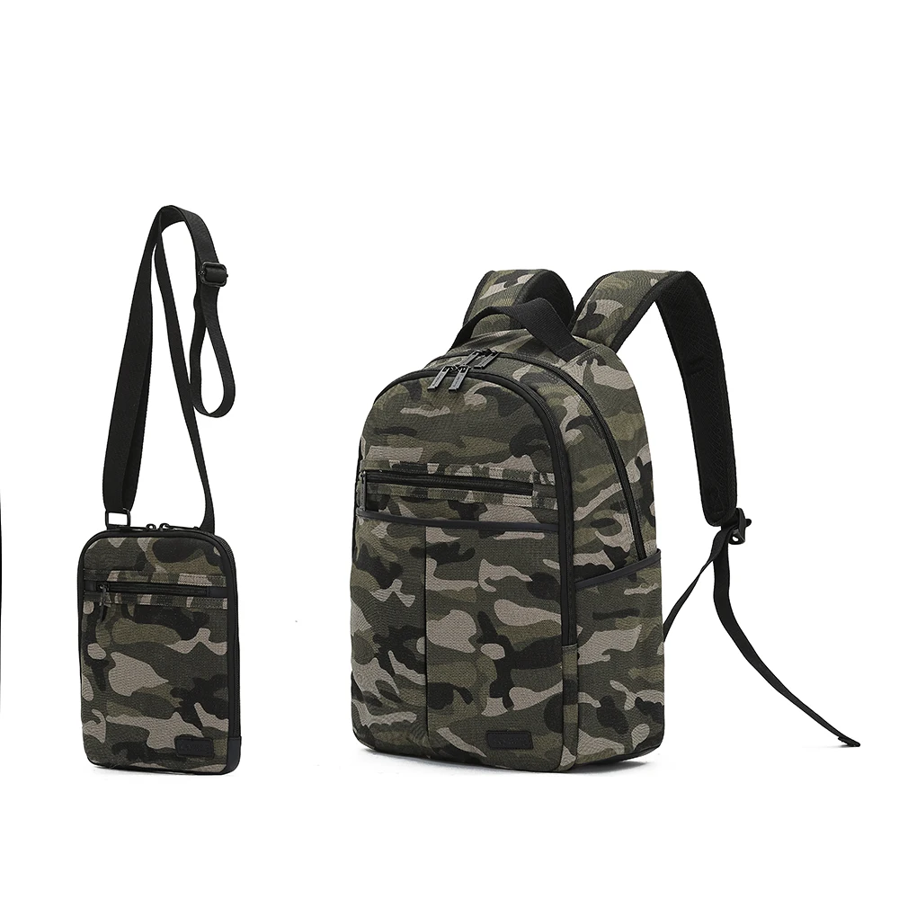 

Canvas Material Business Backpack Outdoor Waterproof Backpack with Zipper Pocket at Back And Side Pocket