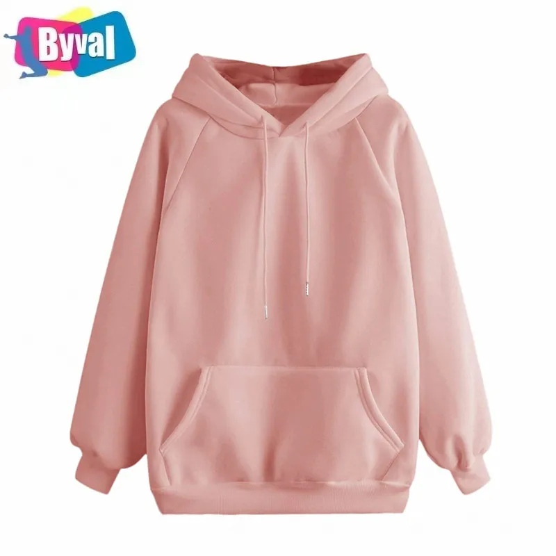 

Byval new design women fleece Long Sleeves Hoodie wholesale Custom heavyweight oversize 100 cotton Pullover hoodies Sweatshirts, Customized color