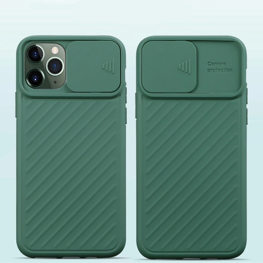 

Sliding window protection camera anti-drop silicone protective cover suitable for iPhone12 11 mobile phone case, 8 colors