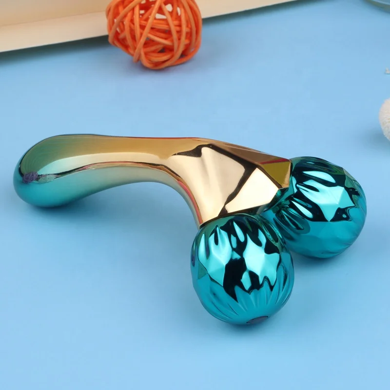 2020 美容仪器 colorfull 按摩滚筒 v形面部提升面部按摩滚轮为妇女