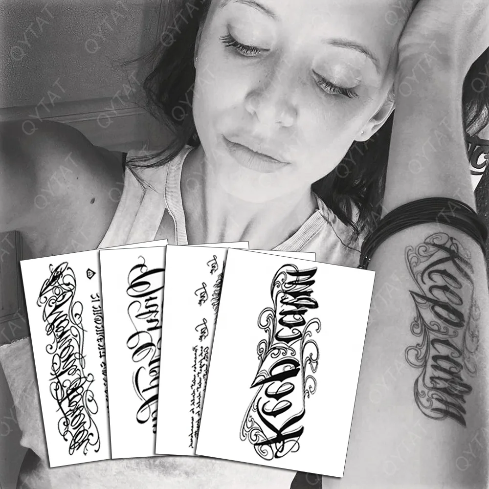 

Custom Letters Mini Tattoo Long-lasting Self Adhesive Body Tattoo Sticker