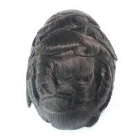 

High Quality Bleached Knots Full Swiss Lace 100 % Human Hair Mens Toupees