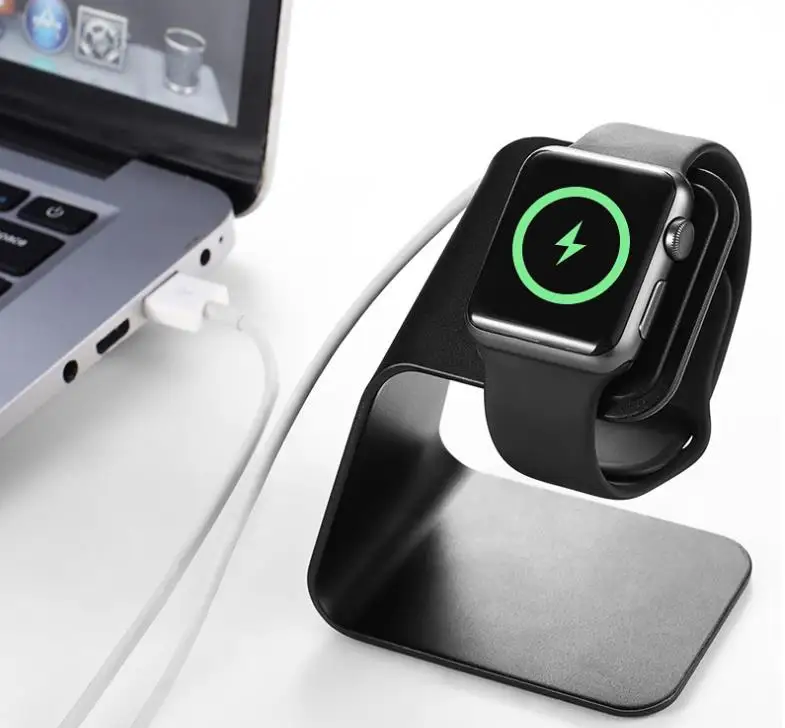 

Factory direct aluminum alloy desktop charging stand charging bracket holder for Apple Watch, Black