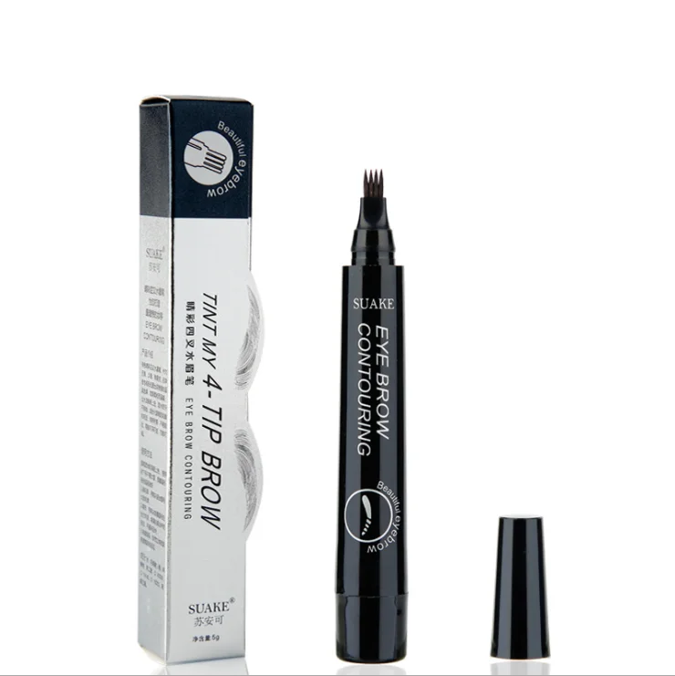 

Suake 4 Fork Tip Waterproof Liquid Eyebrow Pen Tattoo PMU Microblading Eyebrow Pencil