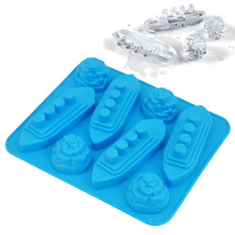 
3D ship silicone molds 3d boat shape handmade dorative mold funny cake molds 