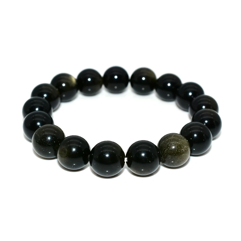 

Trade Insurance  High Grade Natural Gold Obsidian Bracelet