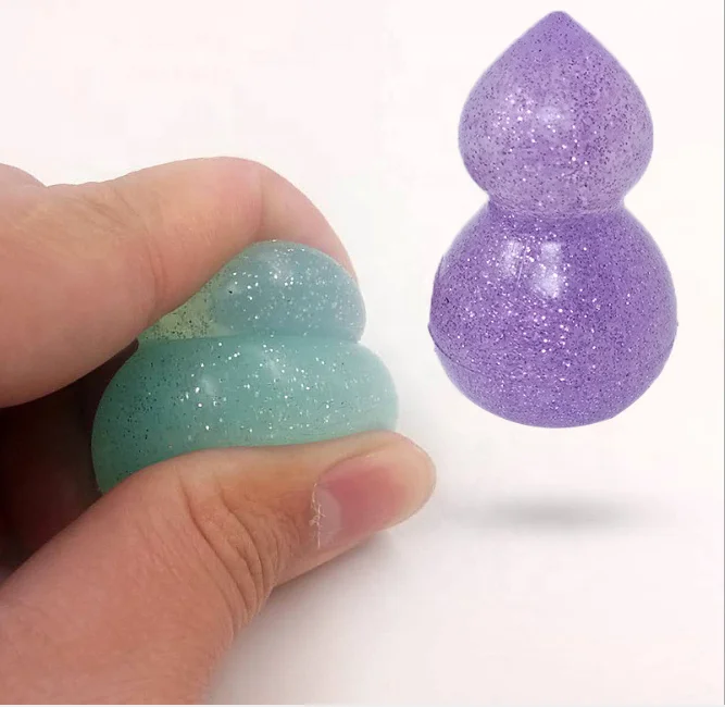 

New Design Silicone Powder Puff Diamond Water Drop Shape Facial Powder Puff, Purple, mint, pink, white, blue