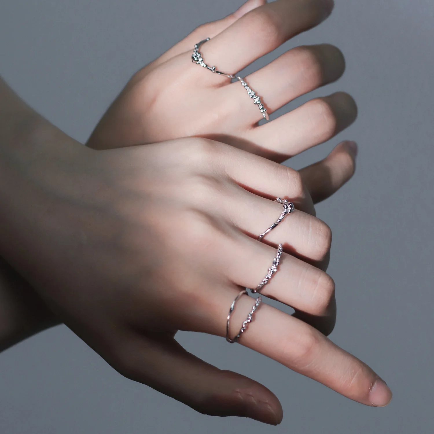 

Luxury Handmade Korean Simple Adjustable Finger Rings For Women Jewelry