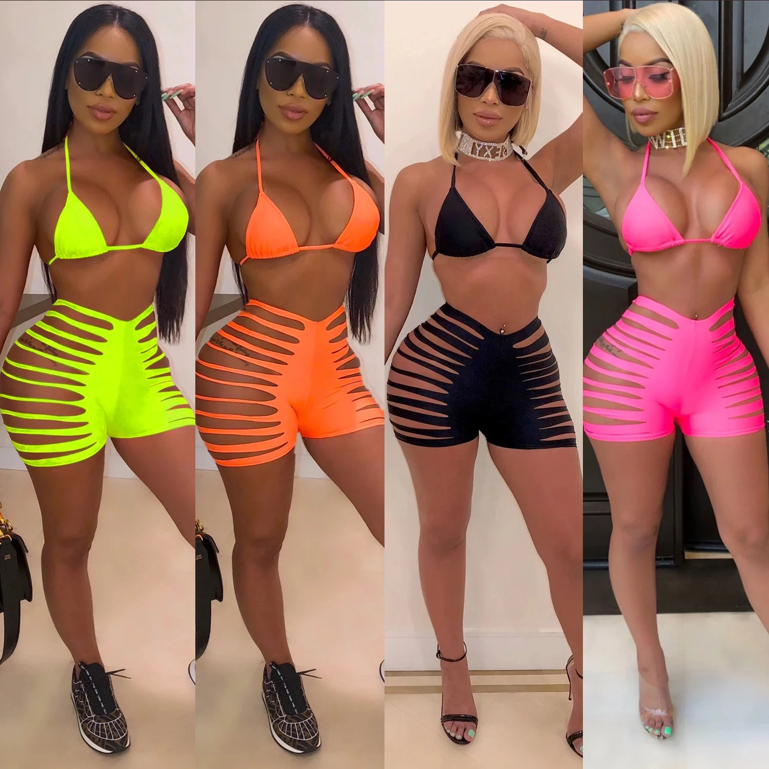 

B63067A The new style cross-border summer beach sexy hollowed-out swimsuit