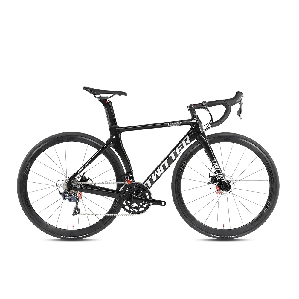

Twitter Thunder RS-22S light weight large aero racing complete carbon road bike with disc brake, White/red/black red/silver/grey yellow /orange /white red/titanium