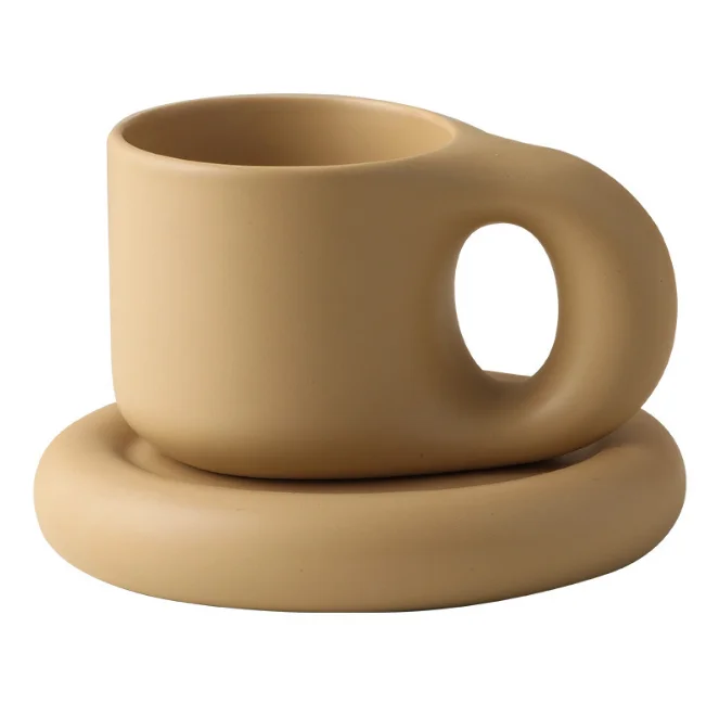 

Nordic style couple mug creative coffee cup office lovely girl ceramic mug