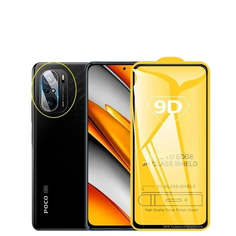 

9D Protective Glass for Xiaomi Redmi Note 10 8 9 Pro Note10 9s 10s 5G Screen Protectors for Poco X3 Pro NFC F3 M3 F2 Camera Film