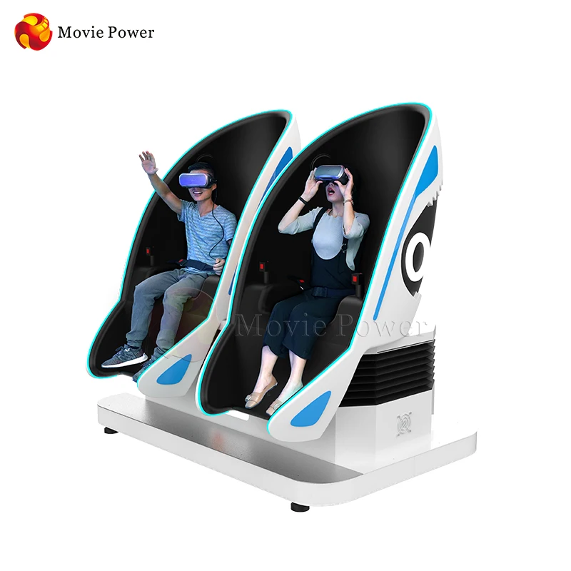 

Virtual Reality Equipment 9d Egg 2 Seats VR Arcade Game Machine Kids Education Movies Mini 4d Cinema VR Shark Simulator