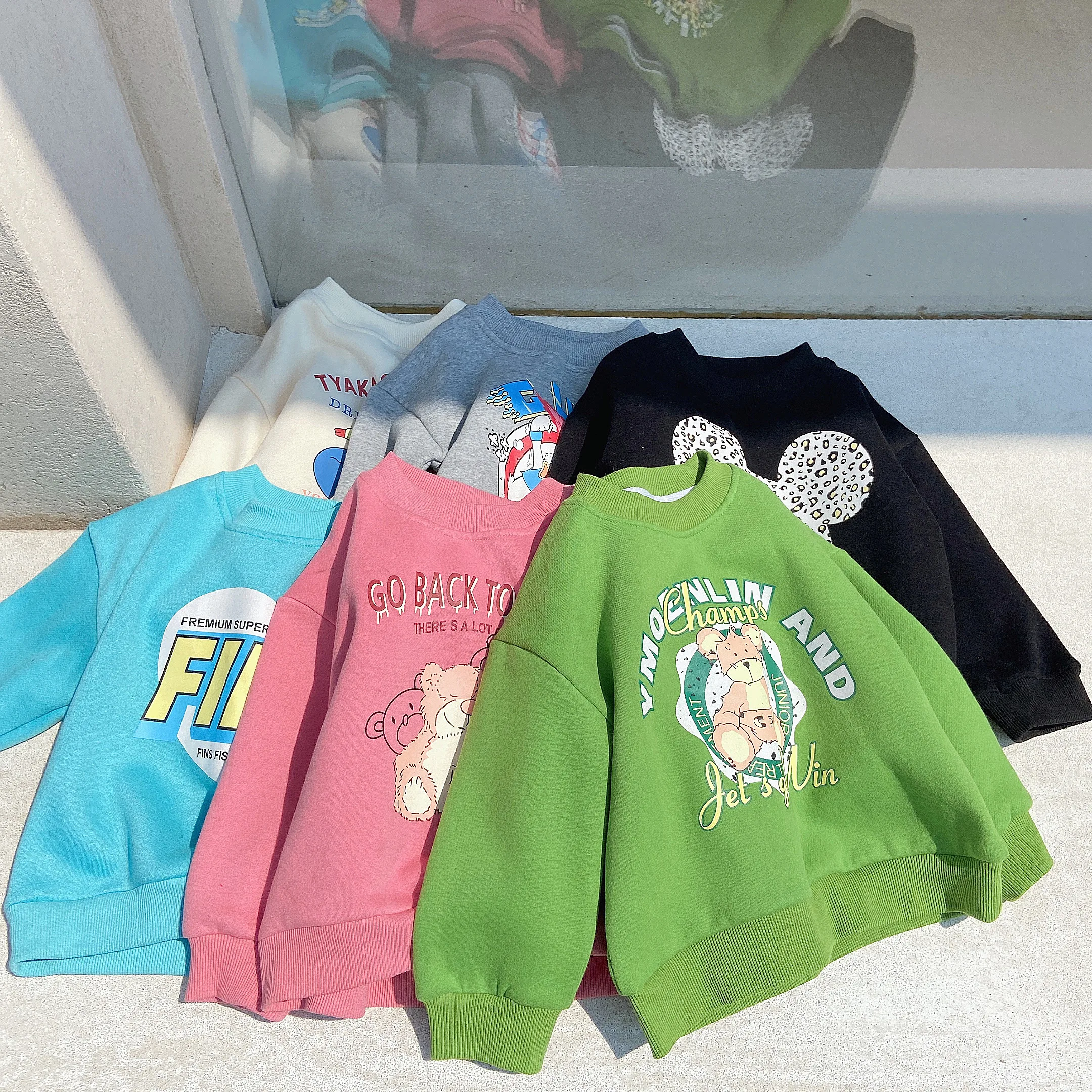 

New design Kids cotton plain hoodie pullover sweatshirt fleeced children boys girls hoodies