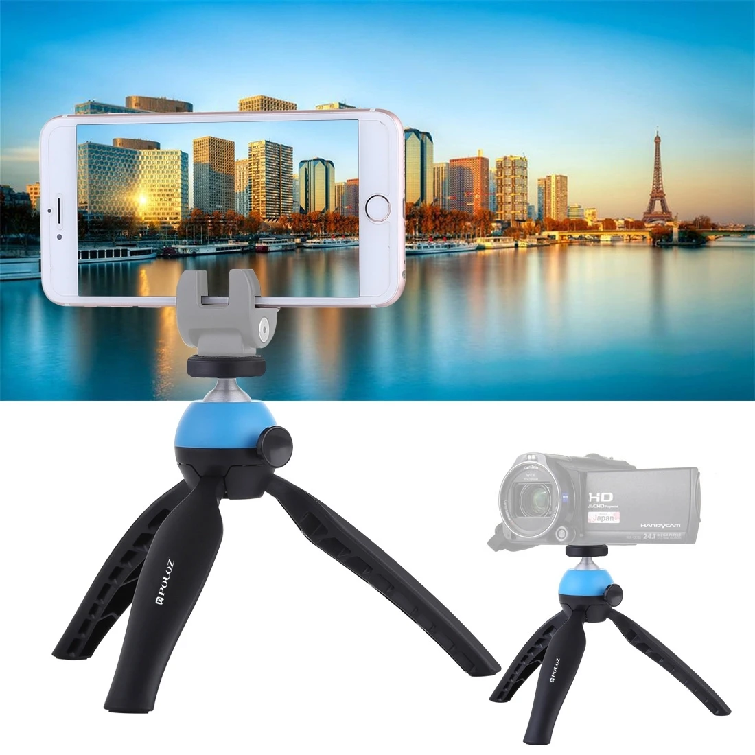 

Original PULUZ Pocket Video Digital Tripod Camera for Mobile Phone DSLR Cameras, Black