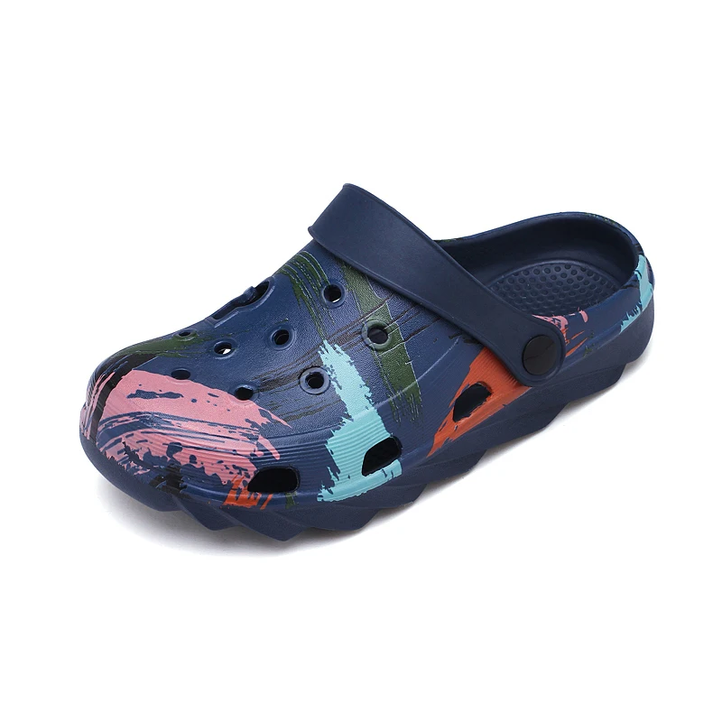 

Wholesale Colorful Printed EVA Summer Beach Water Children's Slipper Kids Croc Shoes Clog Extra Wide Kids Shoes, Blue