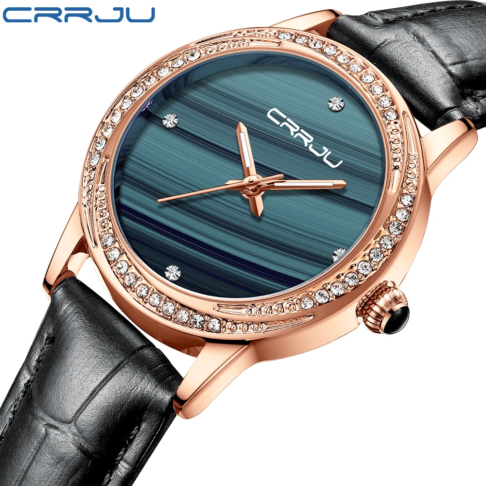 

Leather bands Japan movement watches for girls colorful private labelling