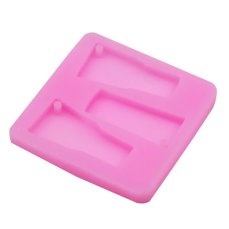 

Wine Bottle Keychain Shape Silicone Mold Fondant Chocolate Cake Decoration Mold Baking Pastry Cake Tool Baking Tray Craft Mold